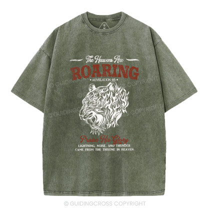 The Heaven Are Roaring Christian Washed T-Shirt