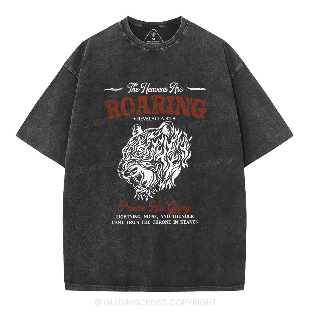 The Heaven Are Roaring Christian Washed T-Shirt