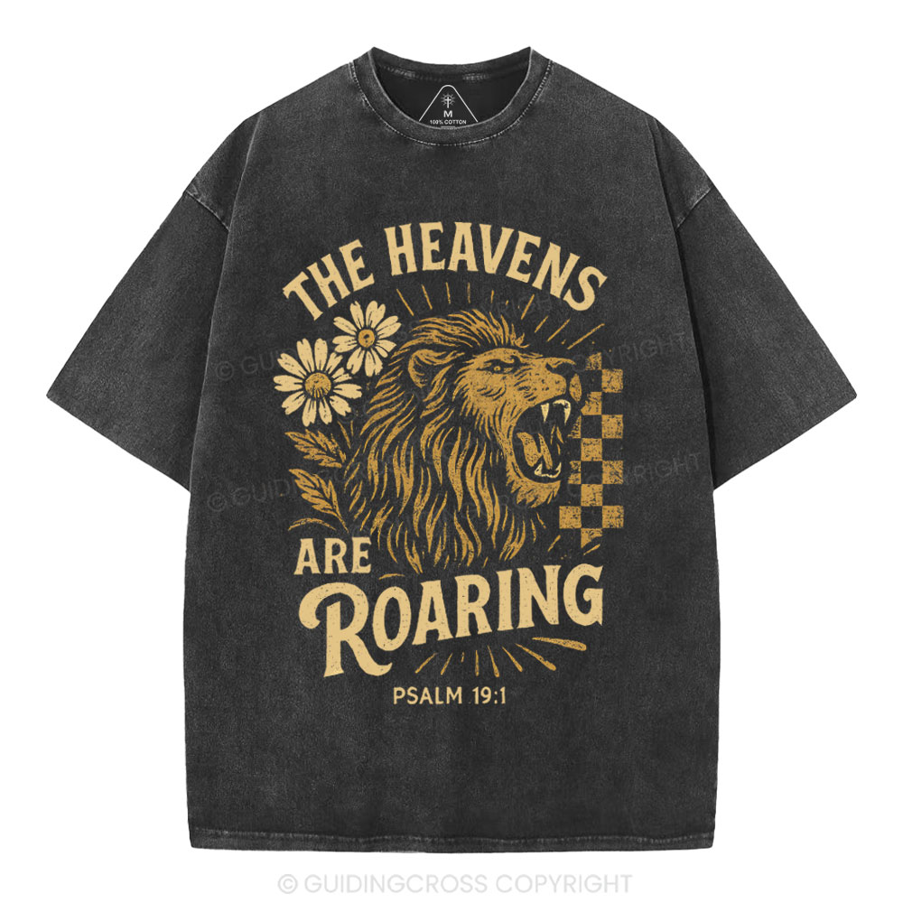 The Heavens Are Roading Christian Washed T-Shirt