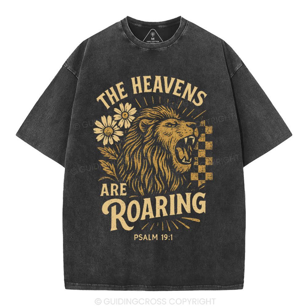 The Heavens Are Roading Christian Washed T-Shirt