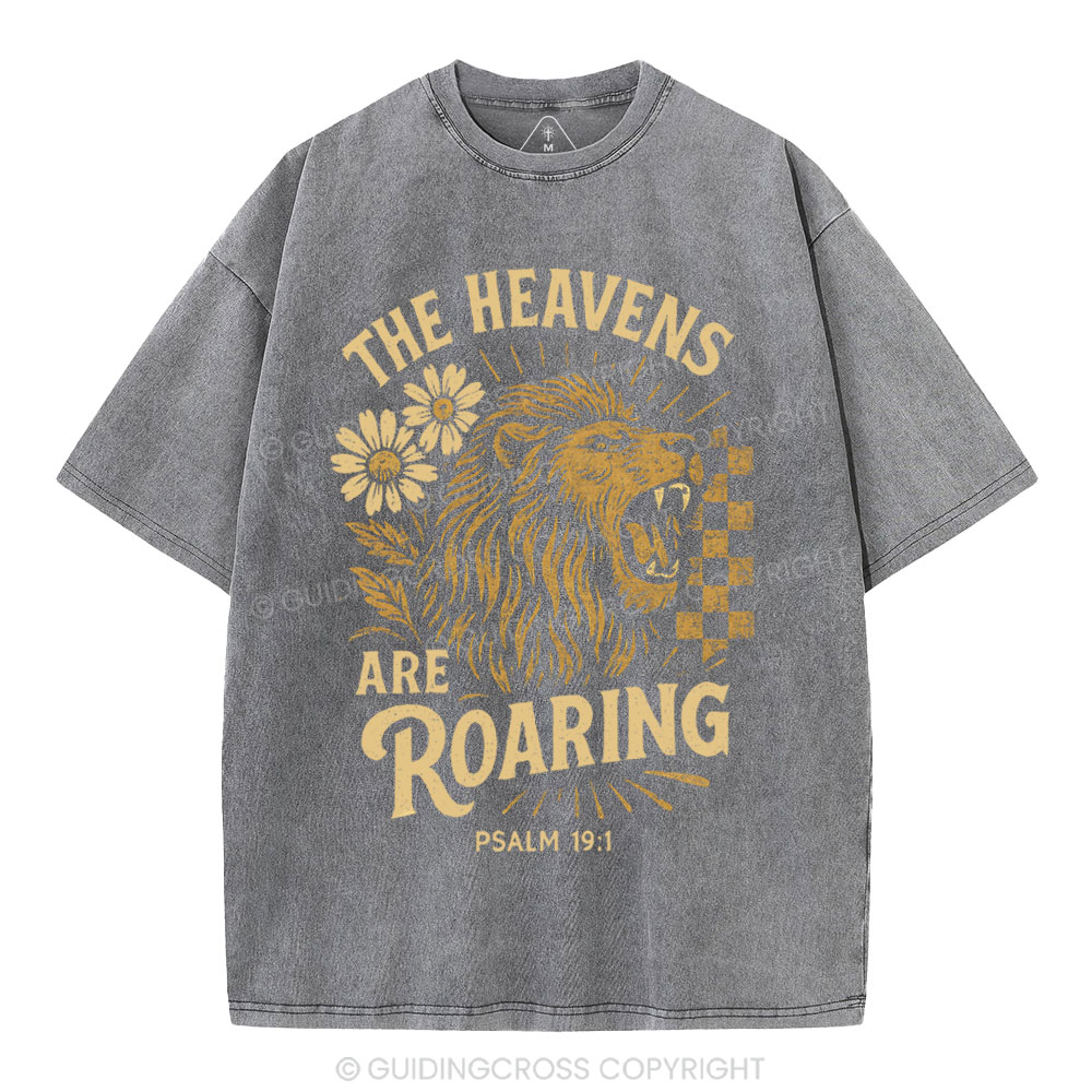 The Heavens Are Roading Christian Washed T-Shirt
