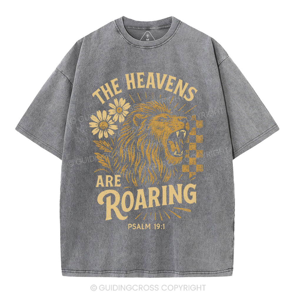 The Heavens Are Roading Christian Washed T-Shirt