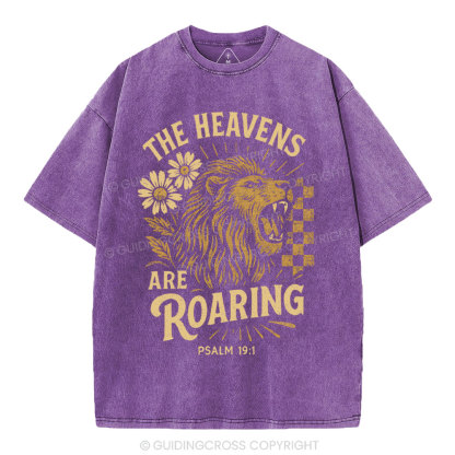The Heavens Are Roading Christian Washed T-Shirt