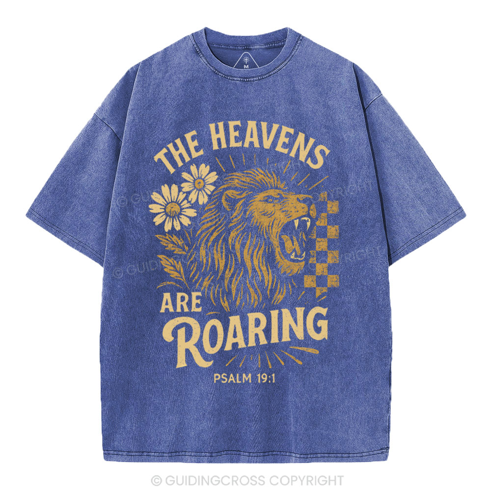 The Heavens Are Roading Christian Washed T-Shirt
