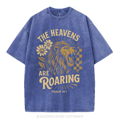 The Heavens Are Roading Christian Washed T-Shirt