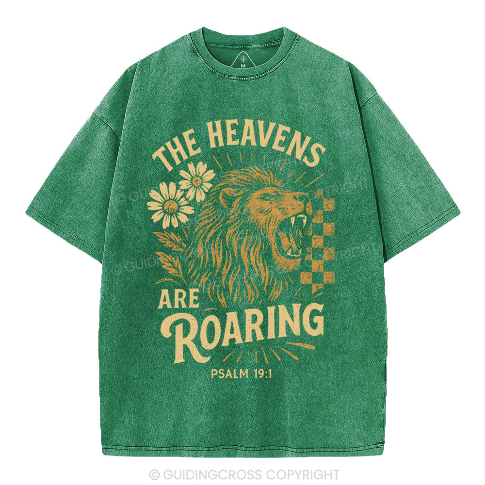 The Heavens Are Roading Christian Washed T-Shirt