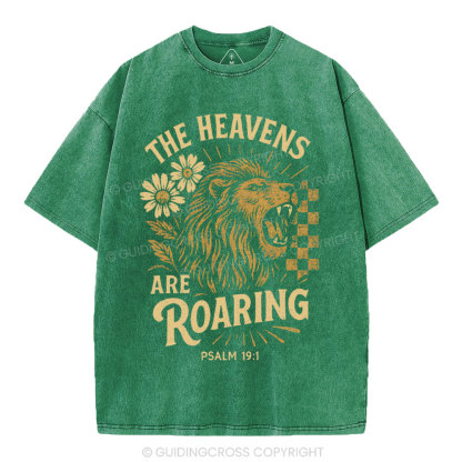 The Heavens Are Roading Christian Washed T-Shirt