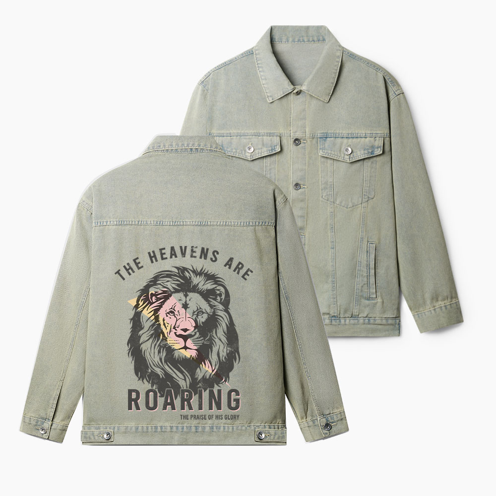 The Heavens Are Roaring Christian Denim Jacket