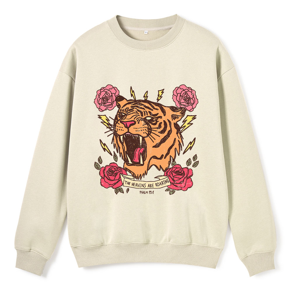 The Heavens Are  Roaring Christian Fleece Sweatshirt 