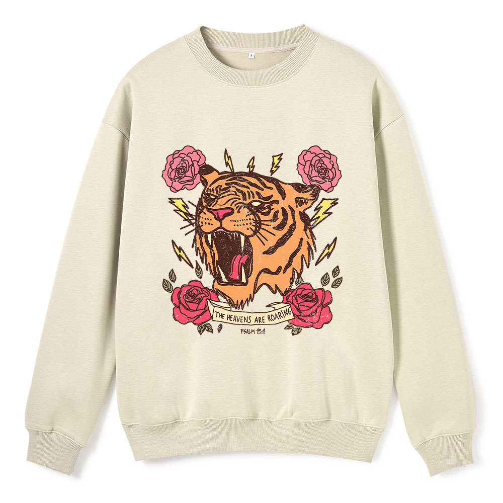 The Heavens Are  Roaring Christian Fleece Sweatshirt 