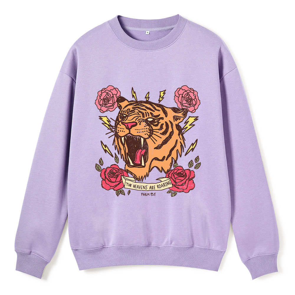 The Heavens Are  Roaring Christian Fleece Sweatshirt 