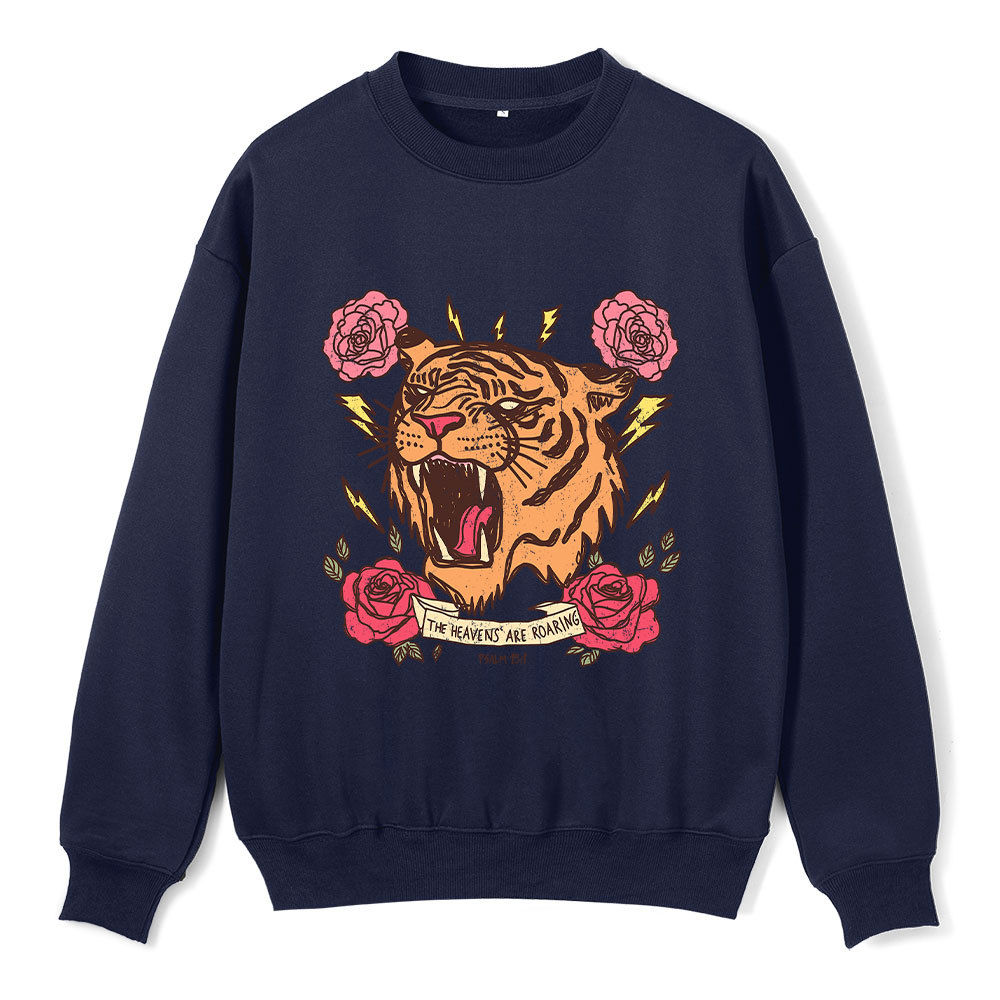 The Heavens Are  Roaring Christian Fleece Sweatshirt 