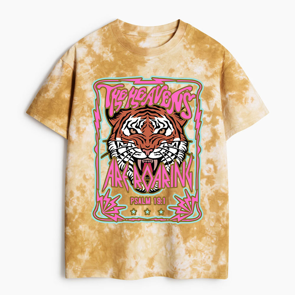 The Heavens Are Roaring Christian Heavy Cotton Tie Dye T-Shirt