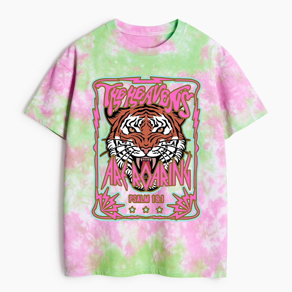 The Heavens Are Roaring Christian Heavy Cotton Tie Dye T-Shirt