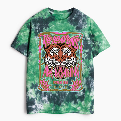 The Heavens Are Roaring Christian Heavy Cotton Tie Dye T-Shirt