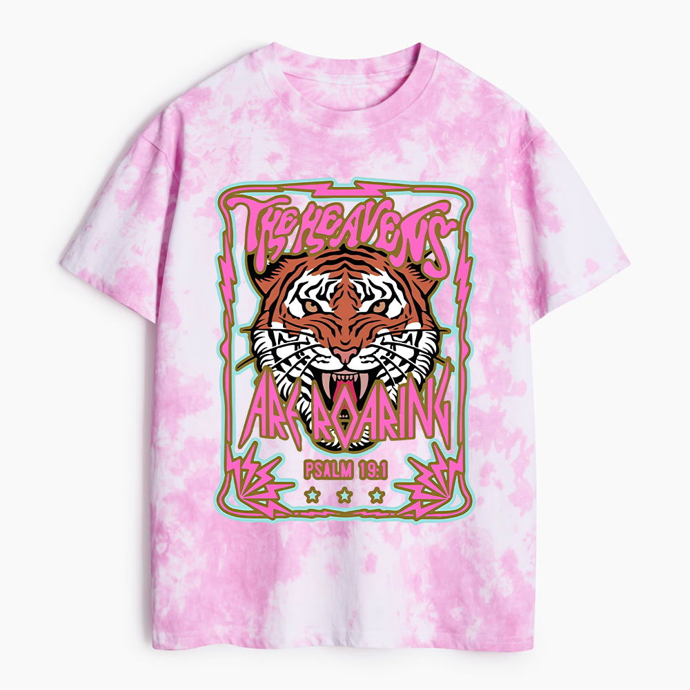 The Heavens Are Roaring Christian Heavy Cotton Tie Dye T-Shirt