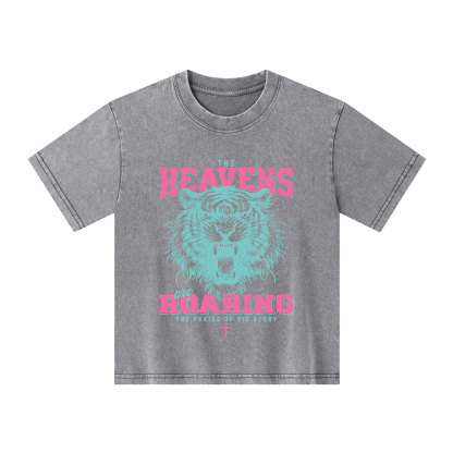 The Heavens Are Roaring Christian Kid Washed T-Shirt
