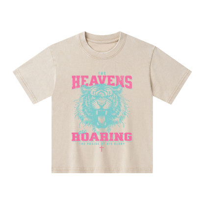 The Heavens Are Roaring Christian Kid Washed T-Shirt