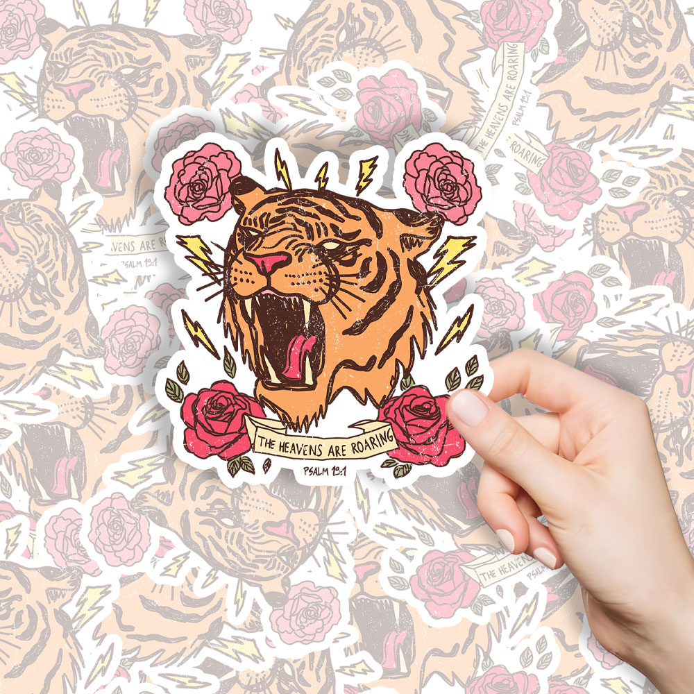 The Heavens Are Roaring Christian Stickers