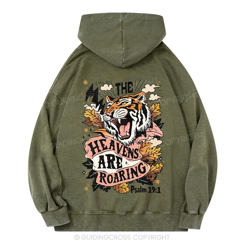 The Heavens Are Roaring Christian Washed Hoodie 