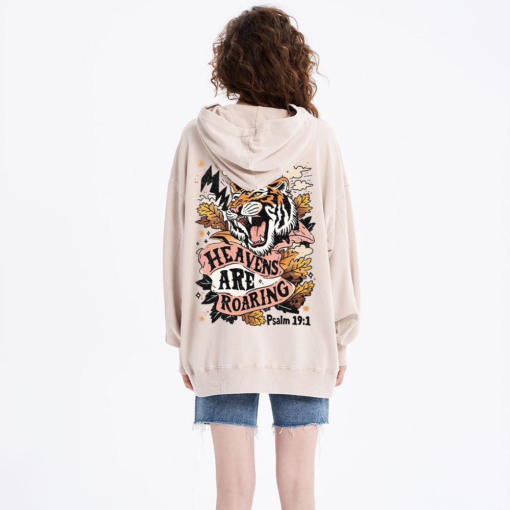 The Heavens Are Roaring Christian Washed Hoodie 
