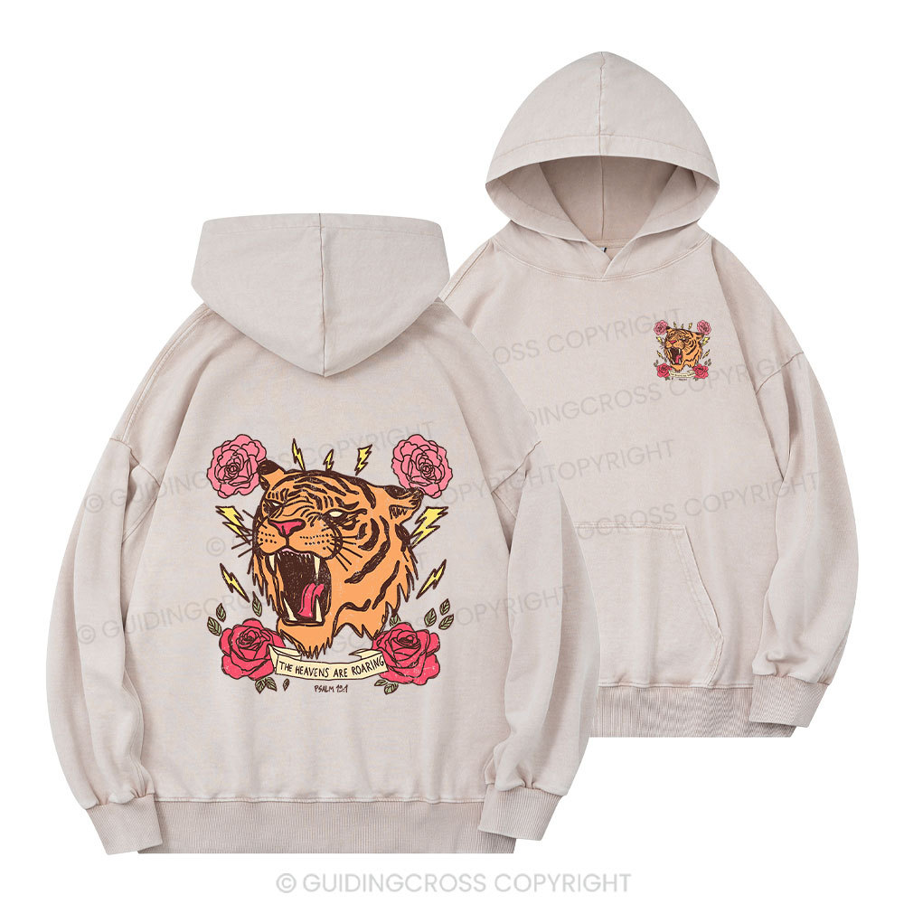 The Heavens Are Roaring Christian Washed Hoodie