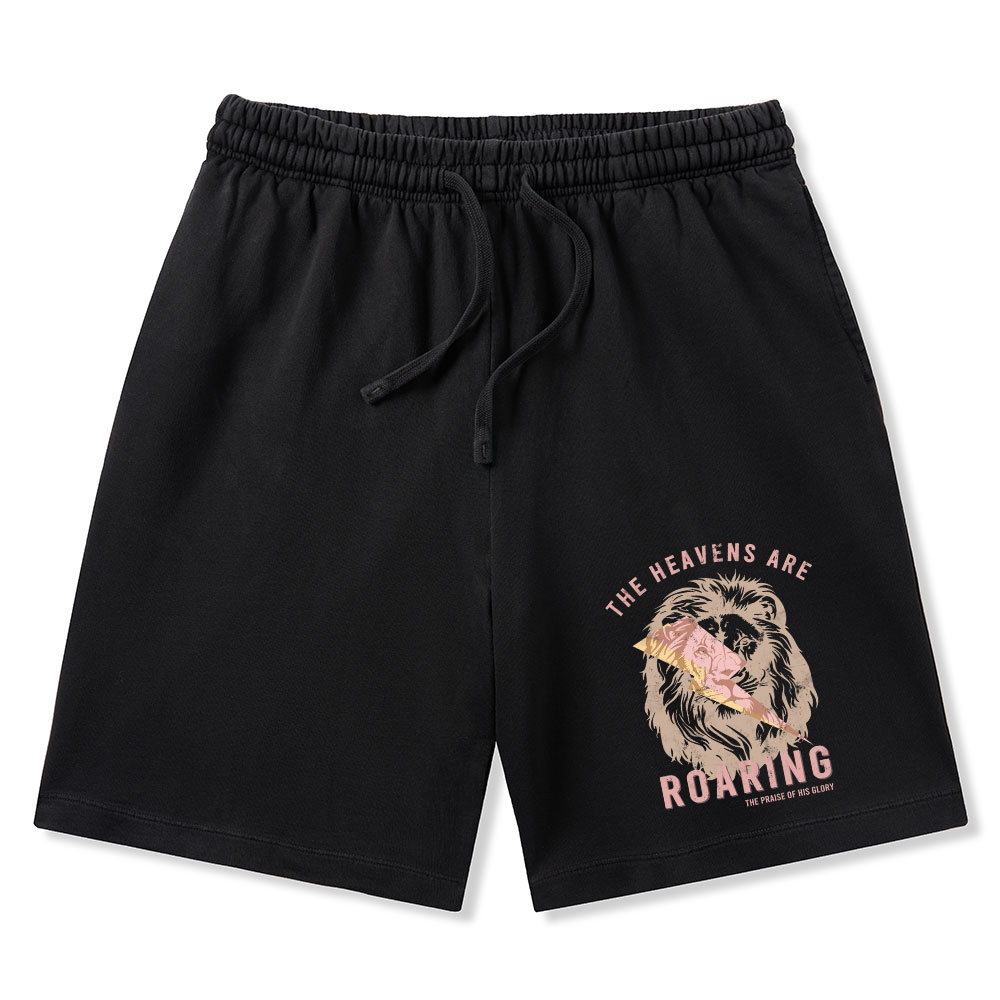The Heavens Are Roaring Christian Washed Shorts