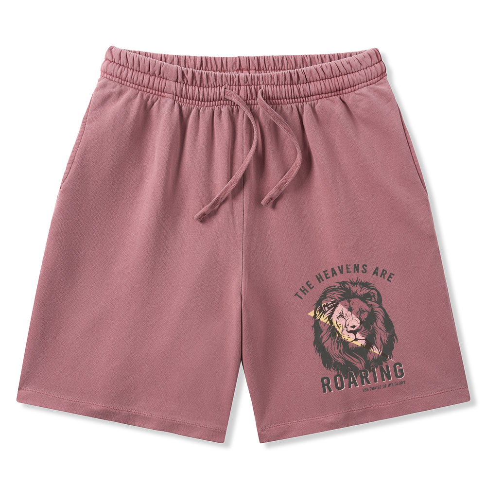 The Heavens Are Roaring Christian Washed Shorts