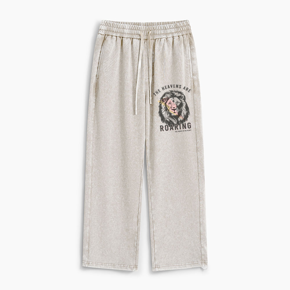 The Heavens Are Roaring Christian Washed Sweatpants