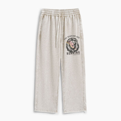 The Heavens Are Roaring Christian Washed Sweatpants