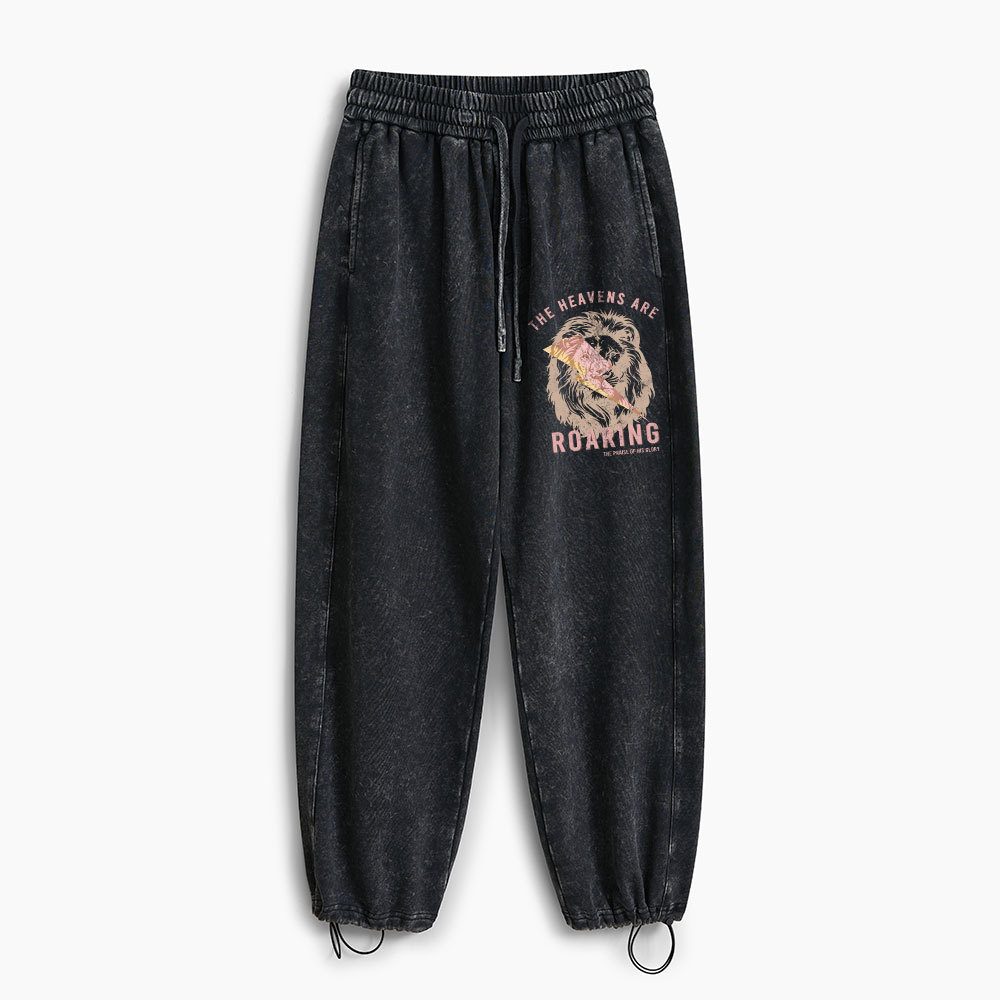 The Heavens Are Roaring Christian Washed Sweatpants