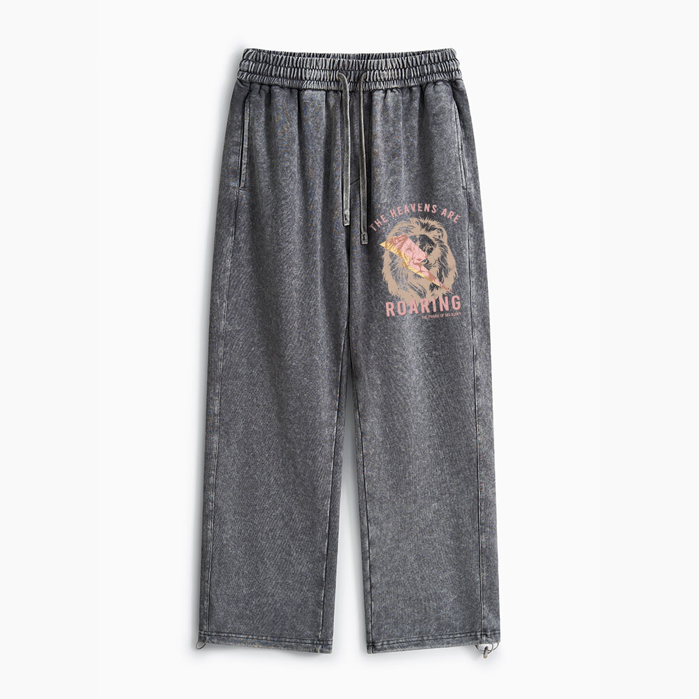 The Heavens Are Roaring Christian Washed Sweatpants