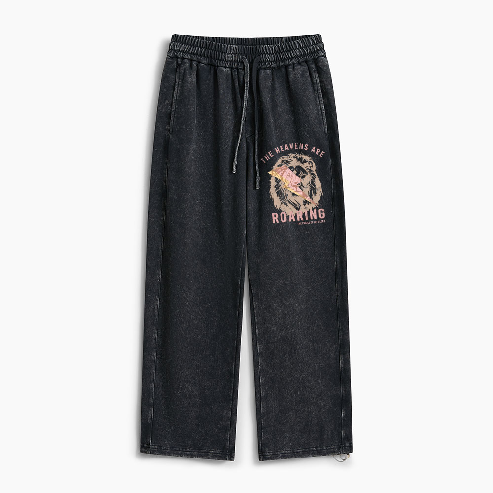 The Heavens Are Roaring Christian Washed Sweatpants