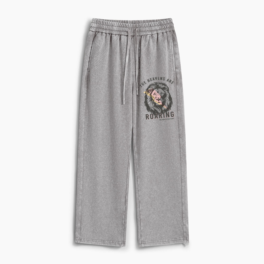 The Heavens Are Roaring Christian Washed Sweatpants
