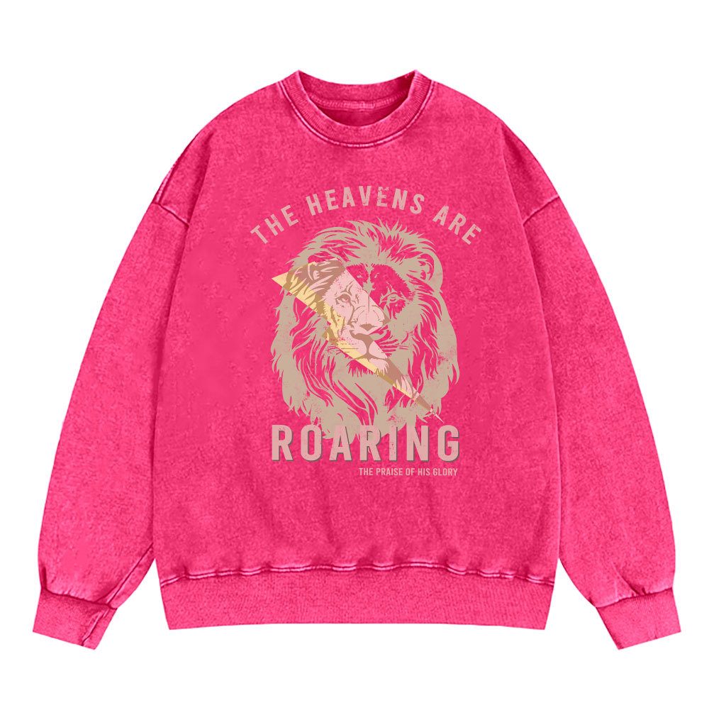The Heavens Are Roaring Christian Washed Sweatshirt