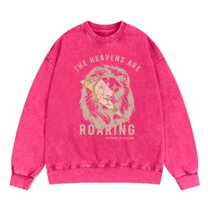 The Heavens Are Roaring Christian Washed Sweatshirt