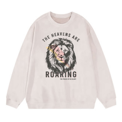 The Heavens Are Roaring Christian Washed Sweatshirt