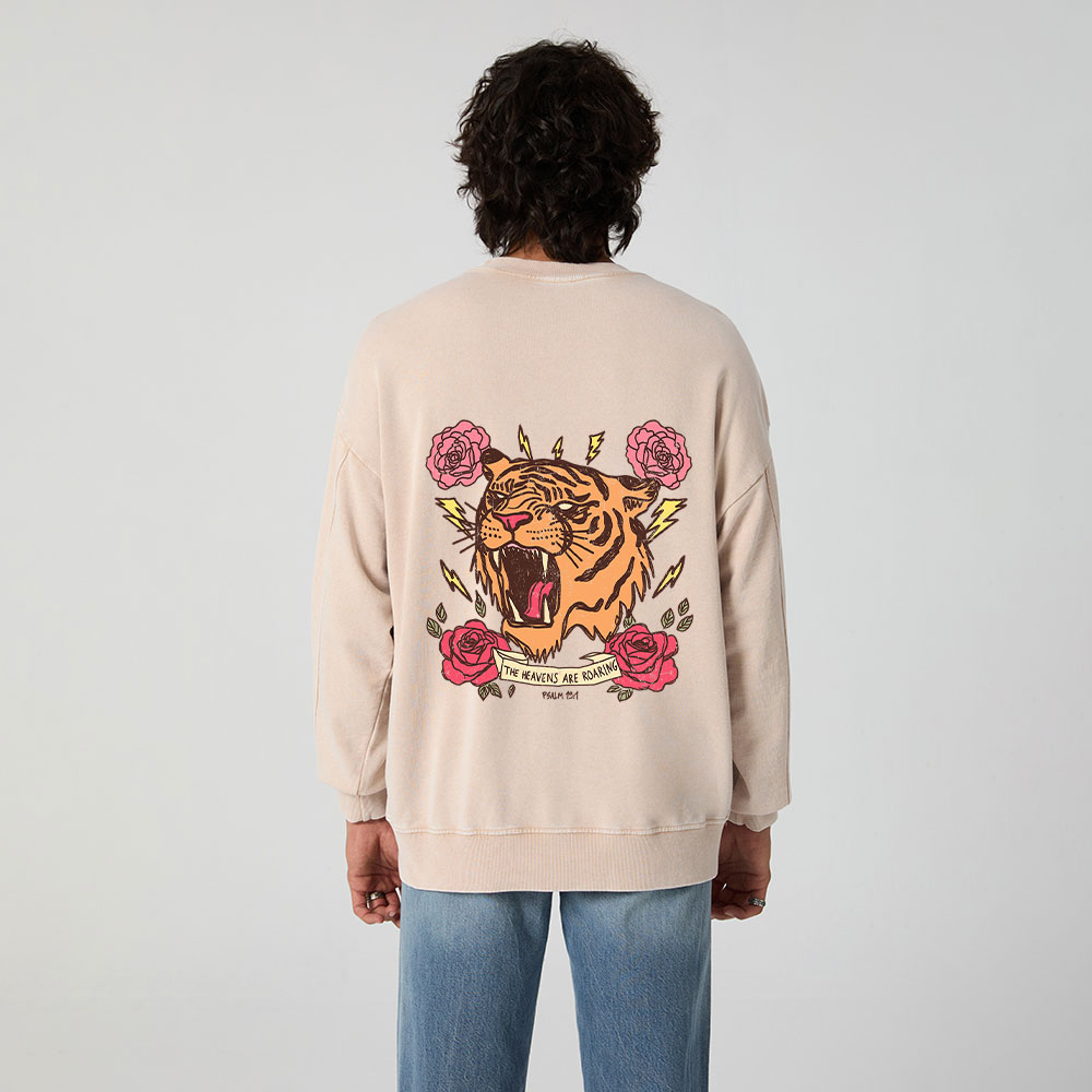 The Heavens Are Roaring Christian Washed Sweatshirt