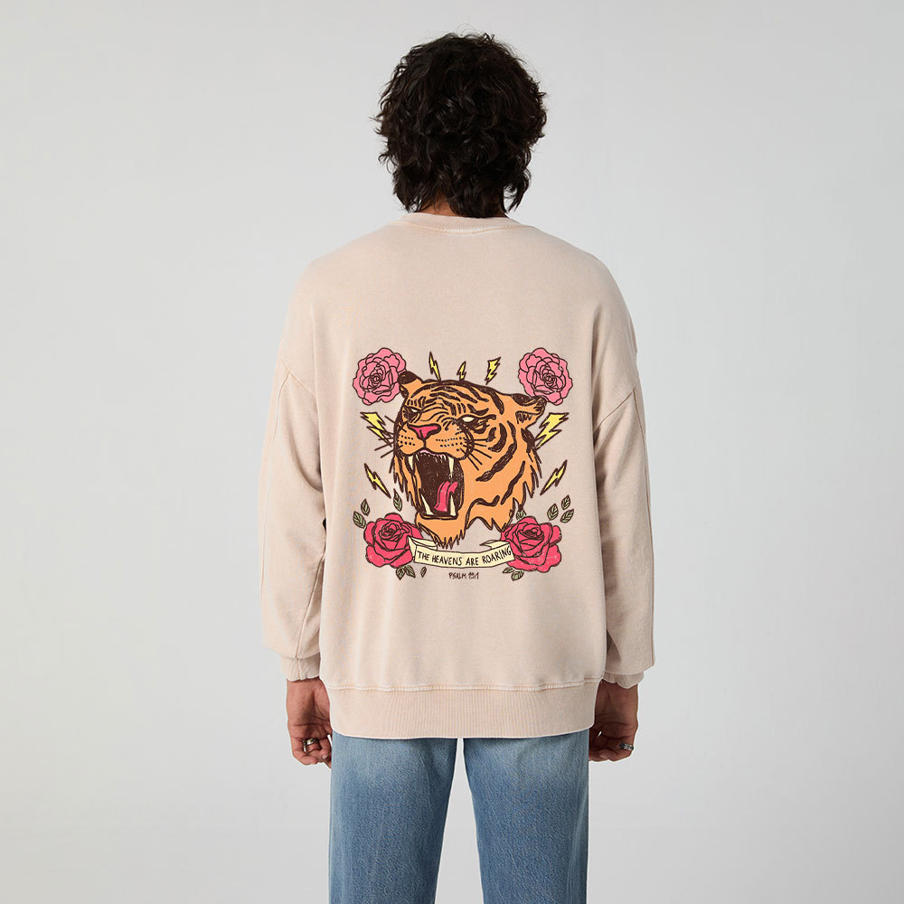 The Heavens Are Roaring Christian Washed Sweatshirt