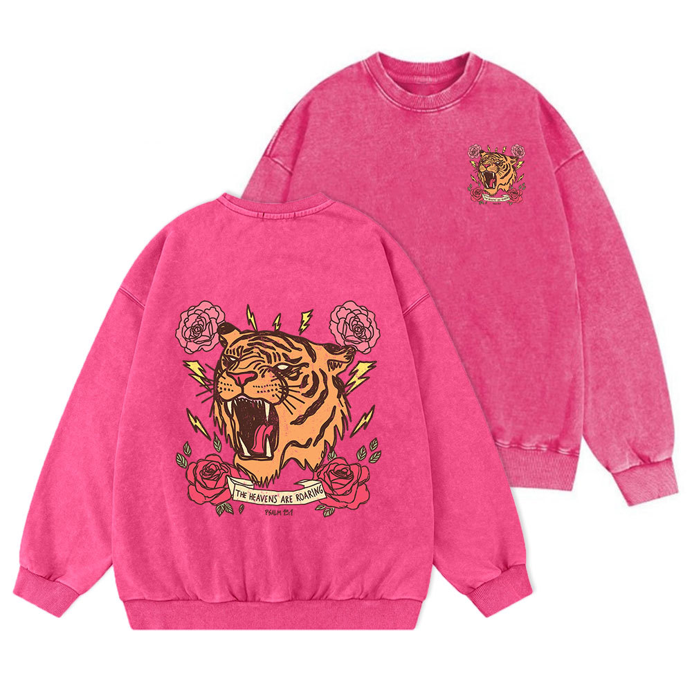 The Heavens Are Roaring Christian Washed Sweatshirt