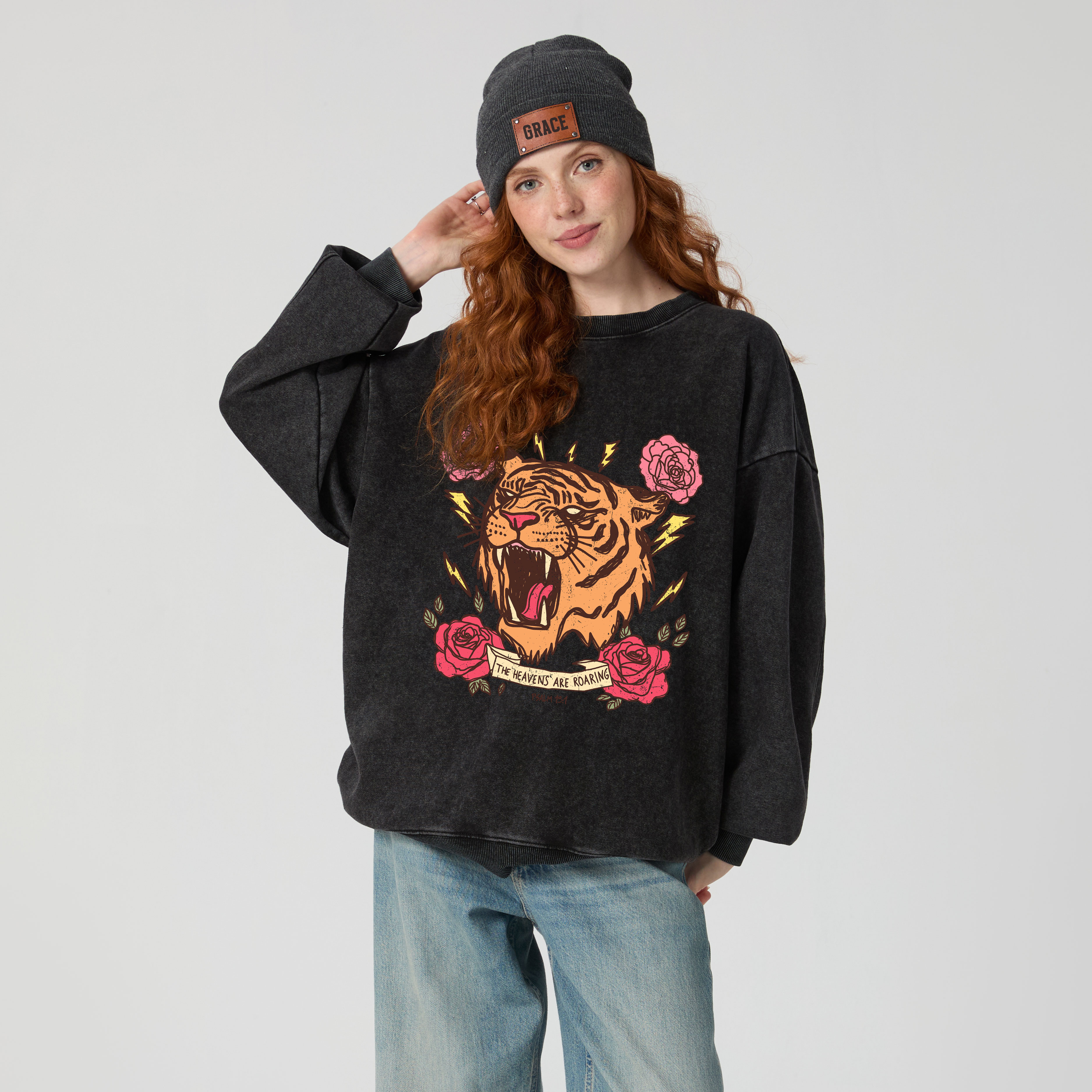 The Heavens Are Roaring Christian Washed Sweatshirt