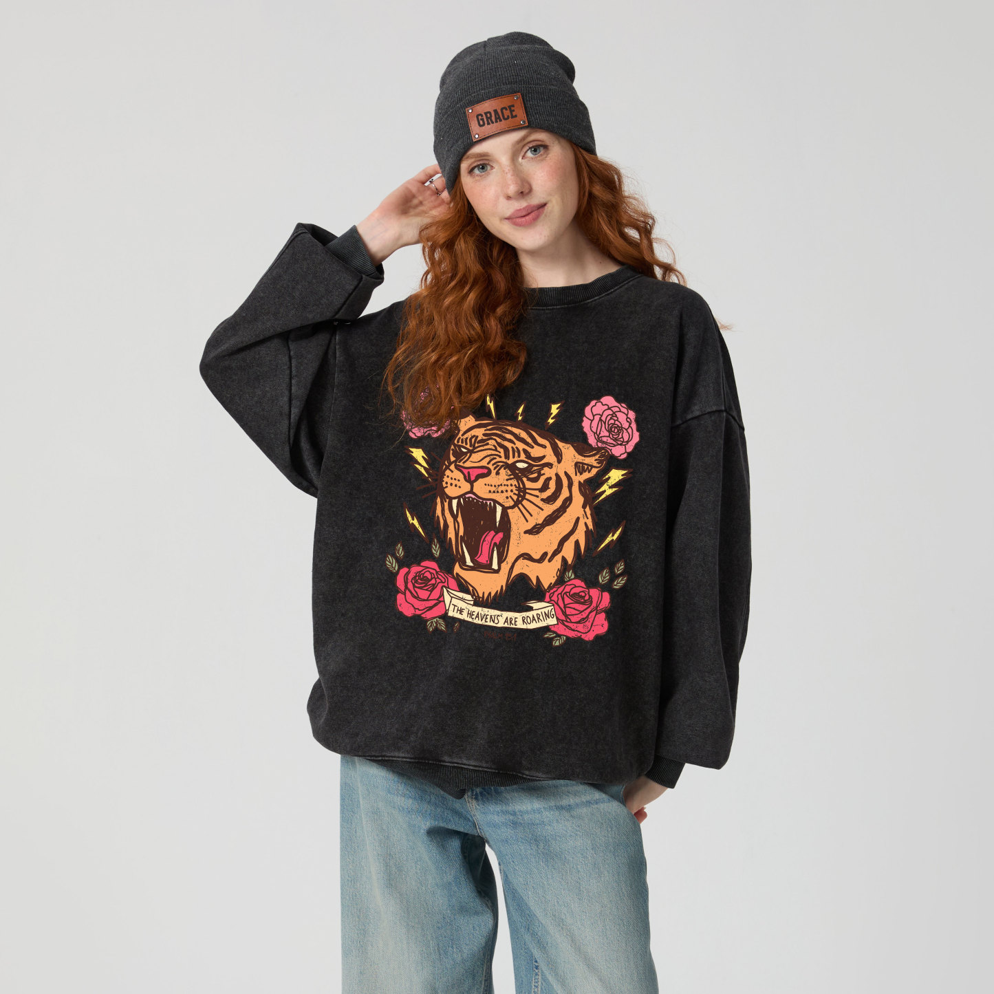 The Heavens Are Roaring Christian Washed Sweatshirt