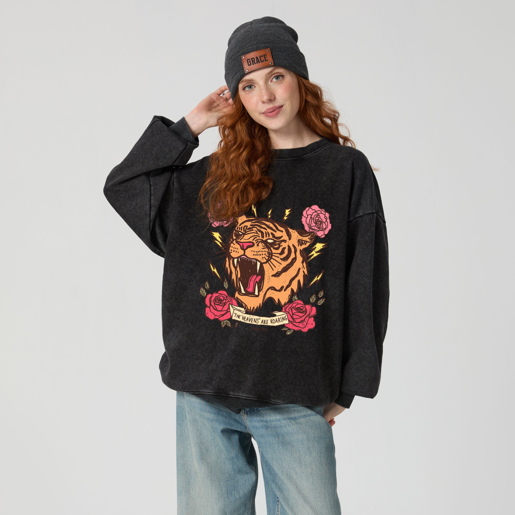 The Heavens Are Roaring Christian Washed Sweatshirt