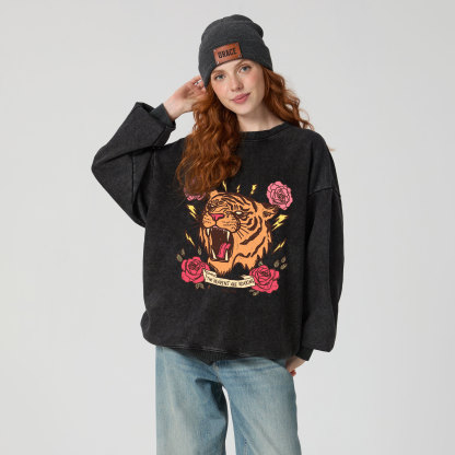 The Heavens Are Roaring Christian Washed Sweatshirt