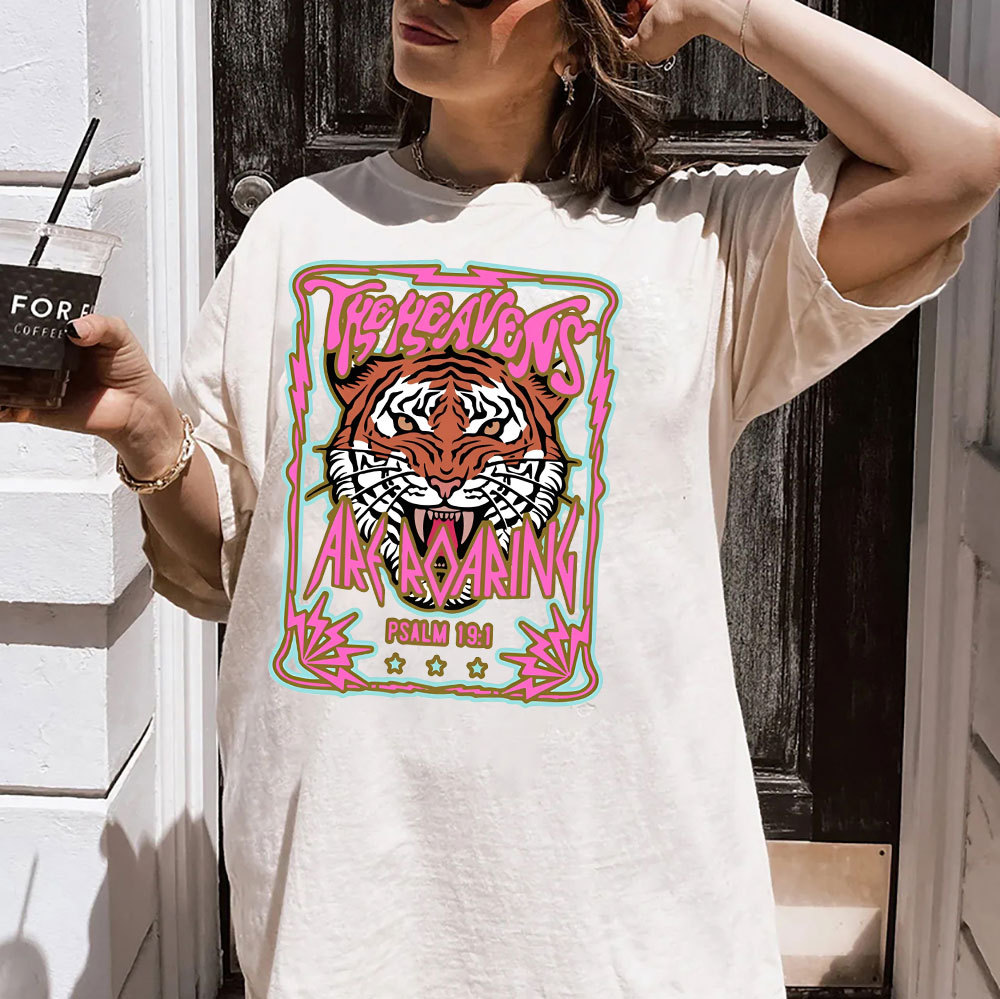 The Heavens Are Roaring Christian Washed T-Shirt