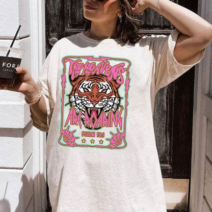 The Heavens Are Roaring Christian Washed T-Shirt