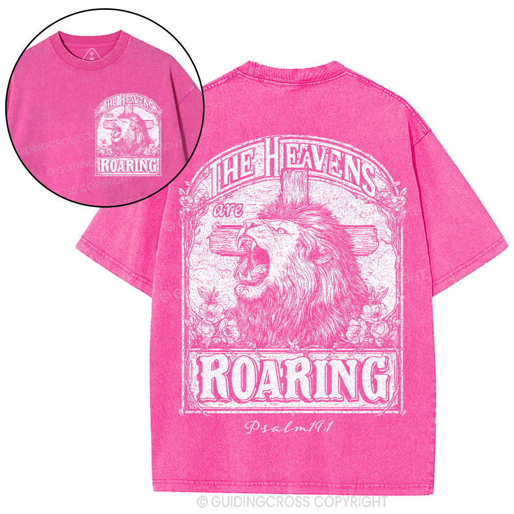 The Heavens Are Roaring Christian Washed T-Shirt