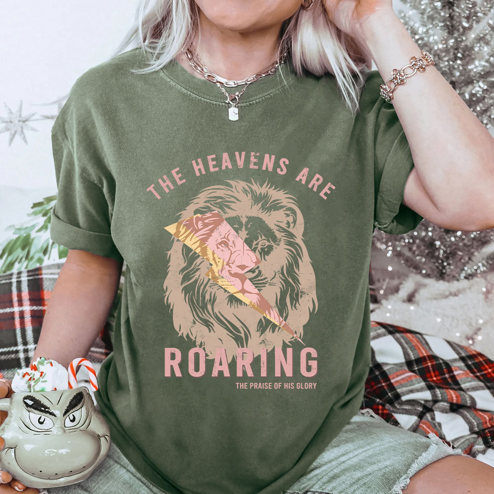 The Heavens Are Roaring Christian Washed T-Shirt