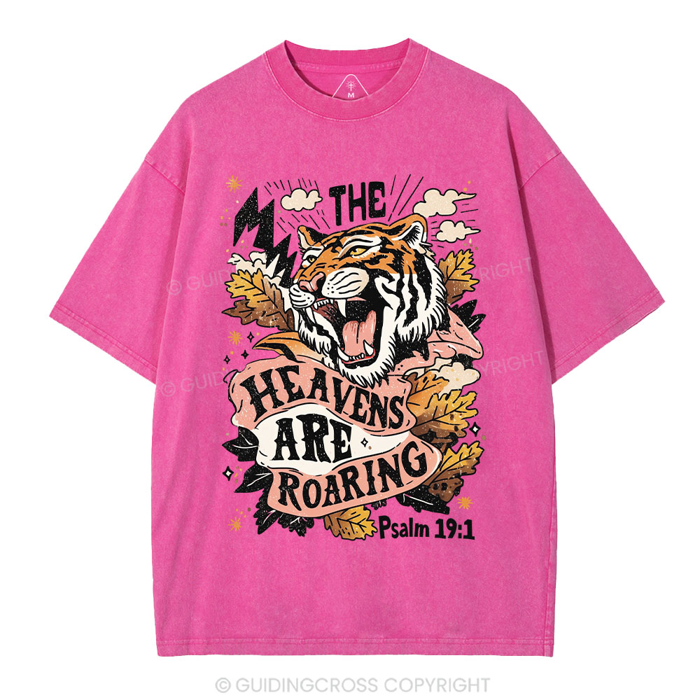 The Heavens Are Roaring Christian Washed T-Shirt