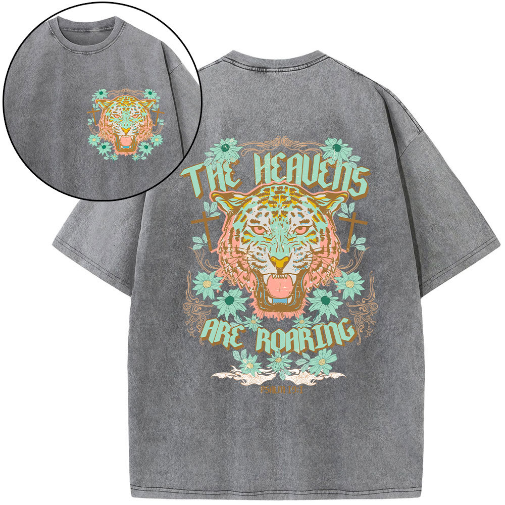 The Heavens Are Roaring Christian Washed T-Shirt